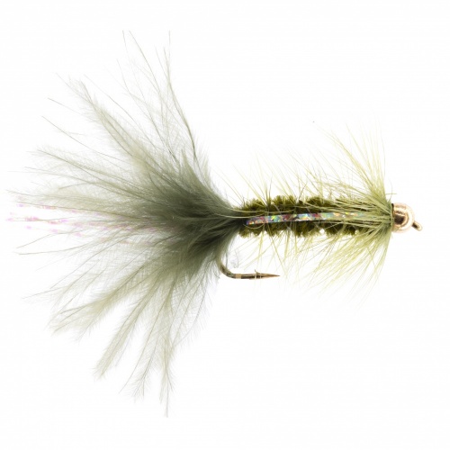 The Essential Fly Goldhead Bugger Olive Fishing Fly